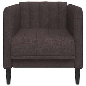 Křeslo tmavě hnědé textil - obrázek 4