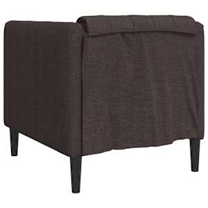 Křeslo tmavě hnědé textil - obrázek 6