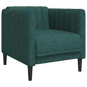 Křeslo tmavě zelené textil - obrázek 2