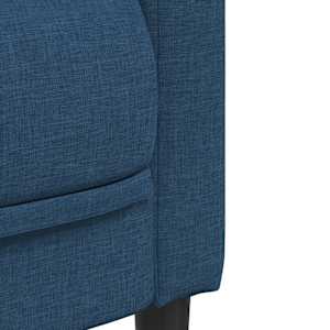 Křeslo modré textil - obrázek 7