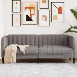 Pohovka 2místná taupe textil - obrázek 1