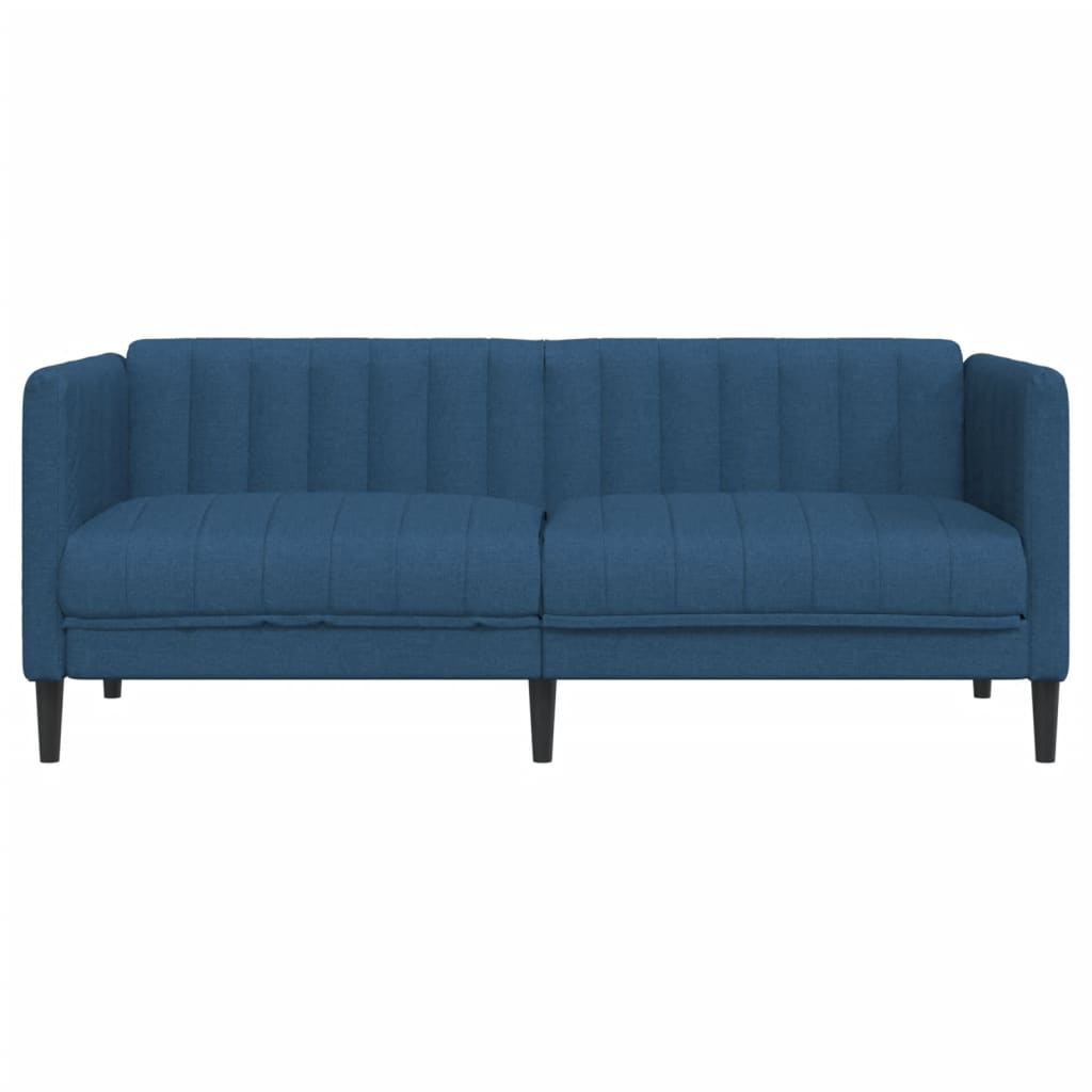 vidaXL 2-zitsbank stof blauw, foto 4