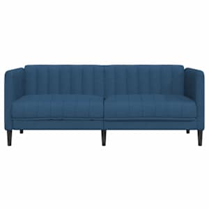 Pohovka 2místná modrá textil - obrázek 4