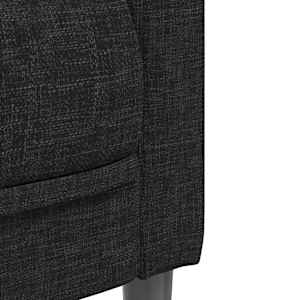 Pohovka 3místná černá textil - obrázek 7
