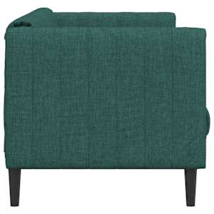 Pohovka 3místná tmavě zelená textil - obrázek 5