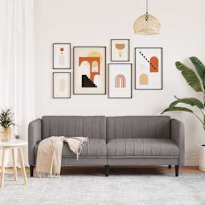 Pohovka 3místná taupe textil - obrázek 3