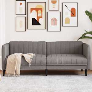 Pohovka 3místná taupe textil - obrázek 1