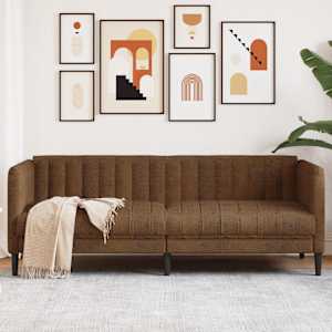 Kavč trosed rjava umetno semiš usnje