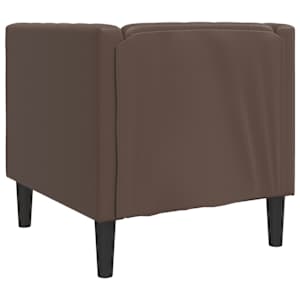 Křeslo Chesterfield hnědé umělá kůže - obrázek 6