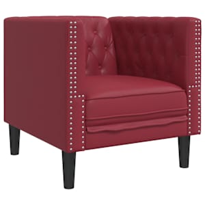 vidaXL Chesterfield tugitool, veinipunane, kunstnahk