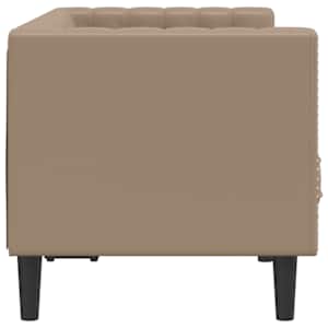 Pohovka Chesterfield 2místná cappuccino umělá kůže - obrázek 5