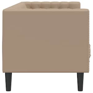 Pohovka Chesterfield 3místná cappuccino umělá kůže - obrázek 5