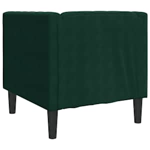Křeslo Chesterfield tmavě šedé samet - obrázek 6