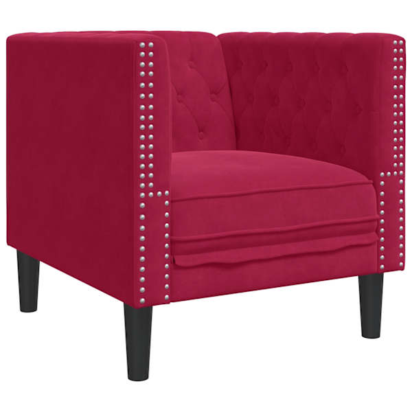 vidaXL Chesterfield tugitool, veinipunane, samet