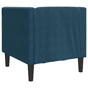 Křeslo Chesterfield modré samet - obrázek 6