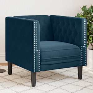 Fotelj chesterfield moder žamet