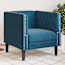  vidaXL kék bársony Chesterfield kanapéfotel termék 2. képe