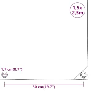 Plachta šedá 1,5 x 2,5 m 650 g/m² - obrázek 9