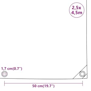 Plachta šedá 2,5 x 4,5 m 650 g/m² - obrázek 9