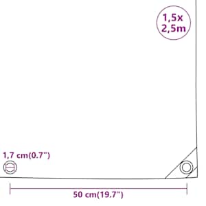 Plachta zelená 1,5 x 2,5 m 650 g/m² - obrázek 9