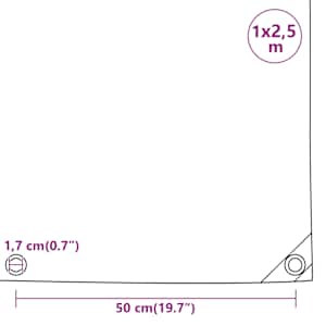 Plachta 650g / m² Bílá 1 x 2,5 m Plátno s PVC povrchovou úpravou - obrázek 9