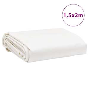 Plachta 650g / m² Bílá 1,5 x 2 m Plátno s PVC povrchovou úpravou - obrázek 8