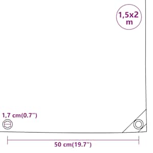Plachta 650g / m² Bílá 1,5 x 2 m Plátno s PVC povrchovou úpravou - obrázek 9