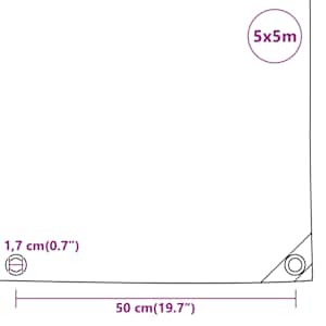 Plachta bílá 5 x 5 m 650 g/m² - obrázek 9
