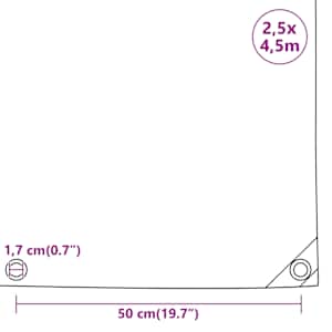 Plachta černá 2,5 x 4,5 m 650 g/m² - obrázek 10