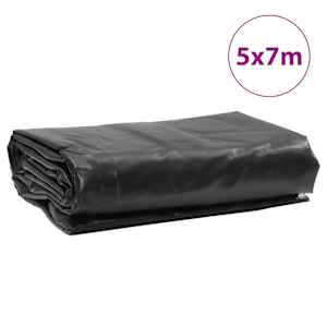Plachta 650g / m² Černá 5 x 7 m Plátno s PVC povrchovou úpravou - obrázek 9