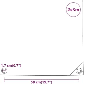 Plachta antracitová 2 x 3 m 650 g/m² - obrázek 10