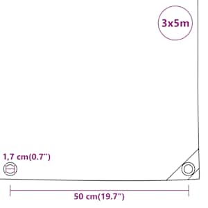 Plachta antracitová 3 x 5 m 650 g/m² - obrázek 10