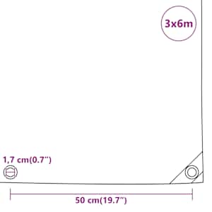 Plachta antracitová 3 x 6 m 650 g/m² - obrázek 10