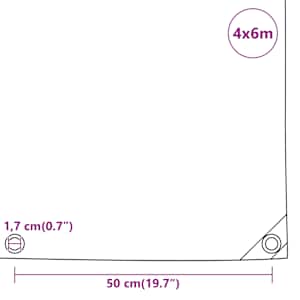 Plachta antracitová 4 x 6 m 650 g/m² - obrázek 10