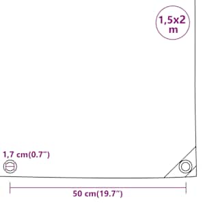 Plachta 650g / m² Antracitová 1,5 x 2 m - obrázek 10
