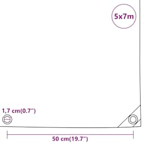 Plachta antracitová 5 x 7 m 650 g/m² - obrázek 10