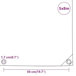 Plachta antracitová 5 x 8 m 650 g/m² - obrázek 10