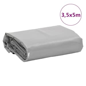 Plachta 650g / m² Šedá 3,5 x 5 m Plátno s PVC povrchovou úpravou - obrázek 9