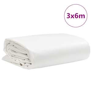 Plachta 650g / m² Bílá 3 x 6 m Plátno s PVC povrchovou úpravou - obrázek 9