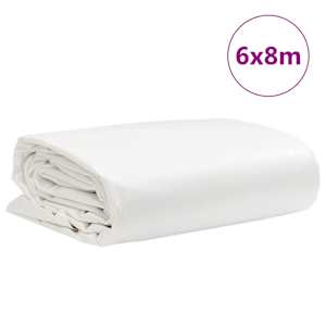 Plachta 650g / m² Bílá 6 x 8 m Plátno s PVC povrchovou úpravou - obrázek 9