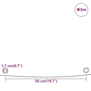 Plachta šedá Ø 3 m 650 g/m² - obrázek 9