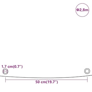 Plachta bílá Ø 2,8 m 650 g/m² - obrázek 9