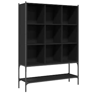 vidaXL raamatualus, must, 102 x 30 x 141,5 cm, tehispuit