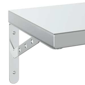 Nástěnné police 2 ks 75 x 23,5 cm stříbrné nerezová ocel - obrázek 8