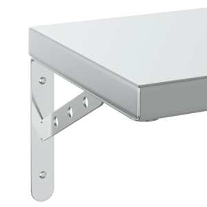 Nástěnné police 2 ks 50 x 23,5 cm stříbrné nerezová ocel - obrázek 8