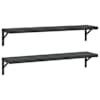 vidaXL seinariiulid 2 tk, 100x23,5 cm, must, roostevaba teras