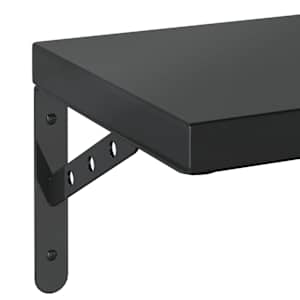 Nástěnné police 2 ks 100 x 23,5 cm černé nerezová ocel - obrázek 8