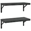vidaXL seinariiulid 2 tk, 50x23,5 cm, must, roostevaba teras