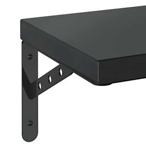 Nástěnné police 2 ks 50 x 23,5 cm černé nerezová ocel - obrázek 8