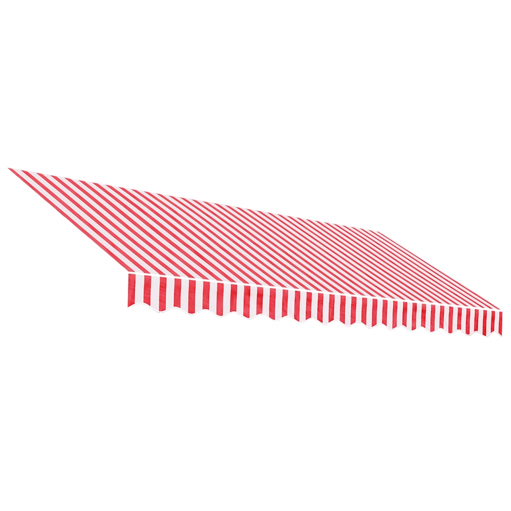 vidaXL Náhradní plachta na markýzu červená a bílá 350 x 250 cm polyesterová